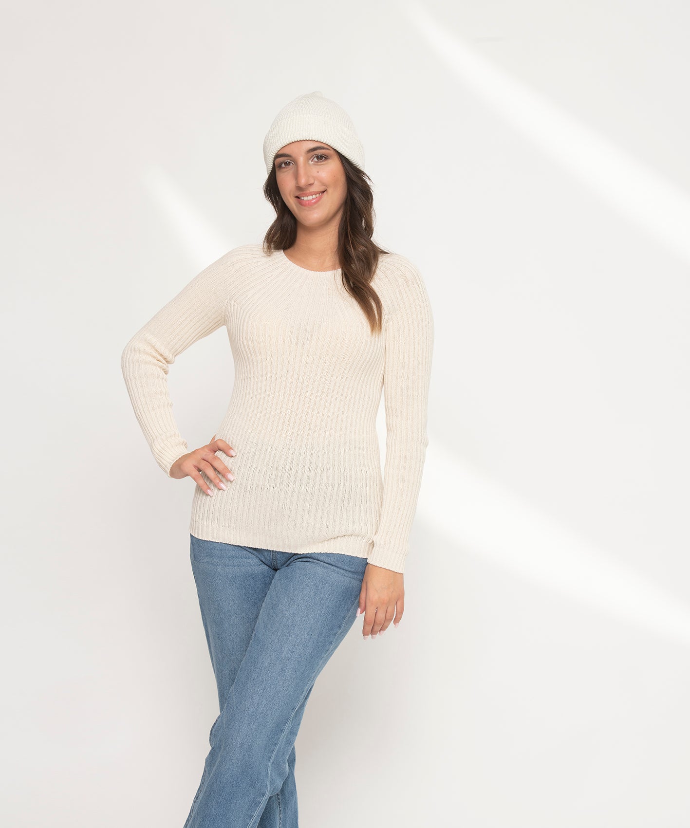AMALIA Pull sans couture en coton biologique