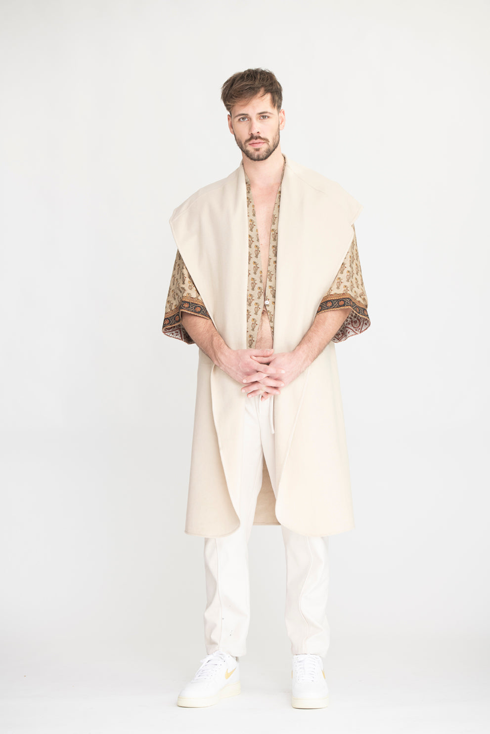 MODELE AMOUR Manteau sans manches laine & cachemire