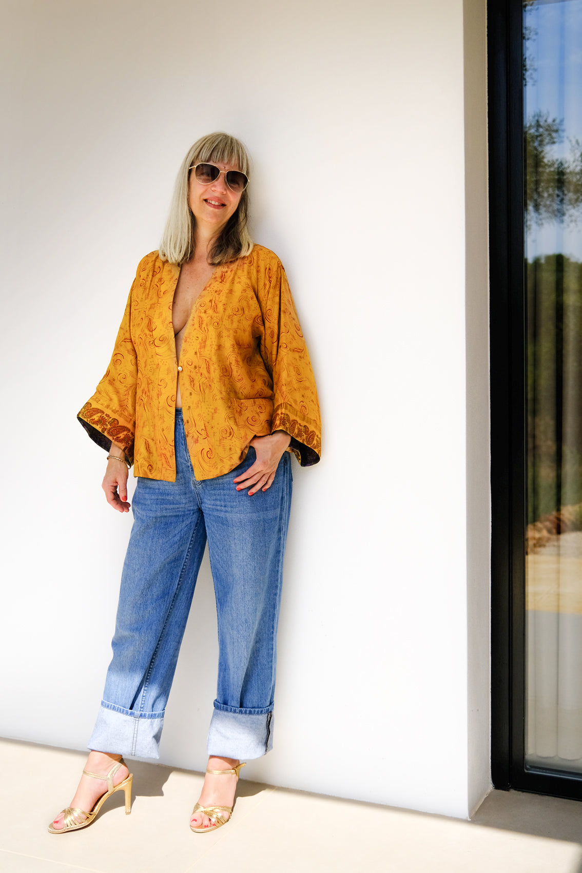 AVATARA KIMONO/VESTE REVERSIBLE EN SOIE