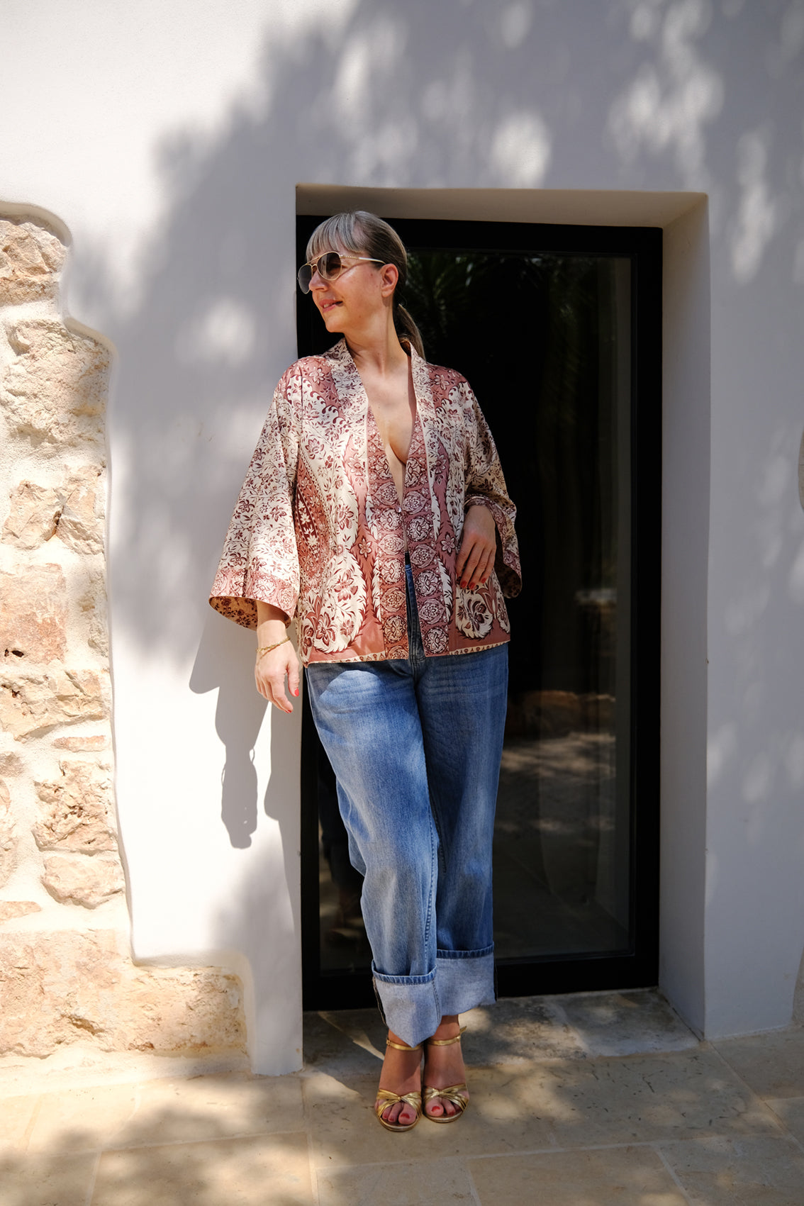 AVATARA KIMONO/VESTE REVERSIBLE EN SOIE