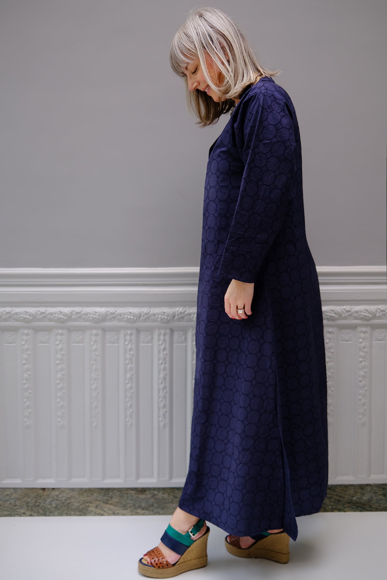 ROBE KURTA BRODERIE MARINE