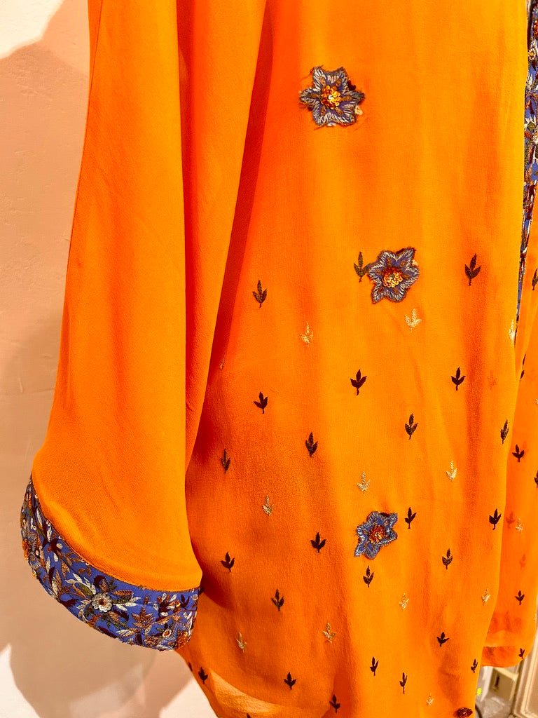 BINDI, KIMONO MI-LONG EN SOIE