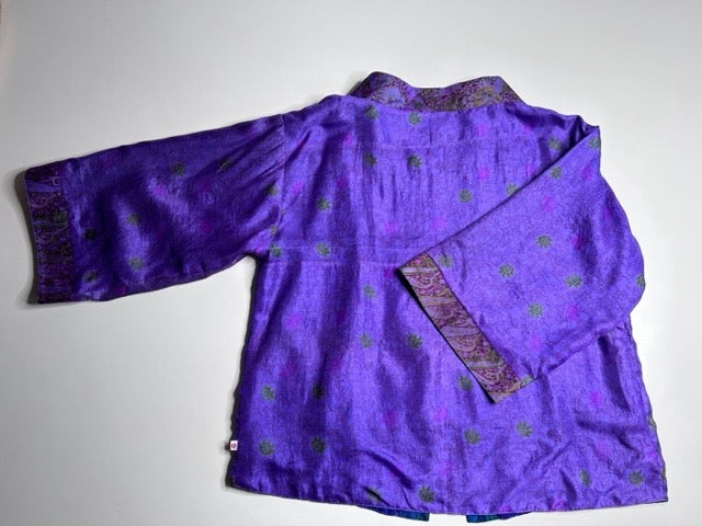 AVATARA Kimono court réversible en soie