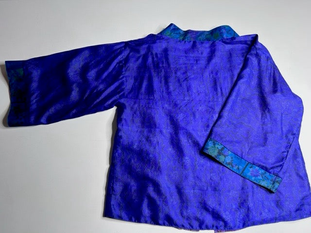 AVATARA Kimono court réversible en soie