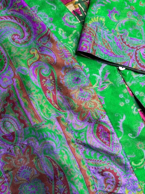 AVATARA Kimono court réversible en soie