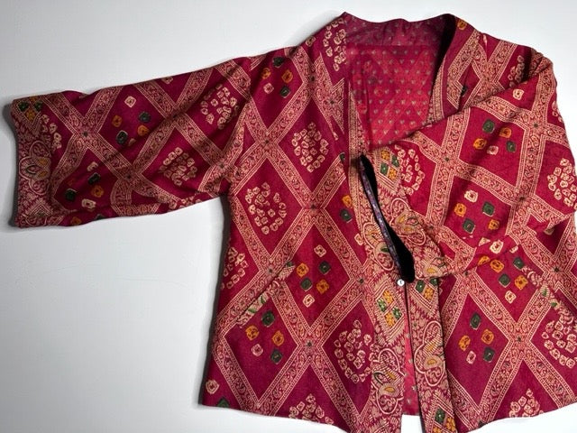 AVATARA Kimono court réversible en soie