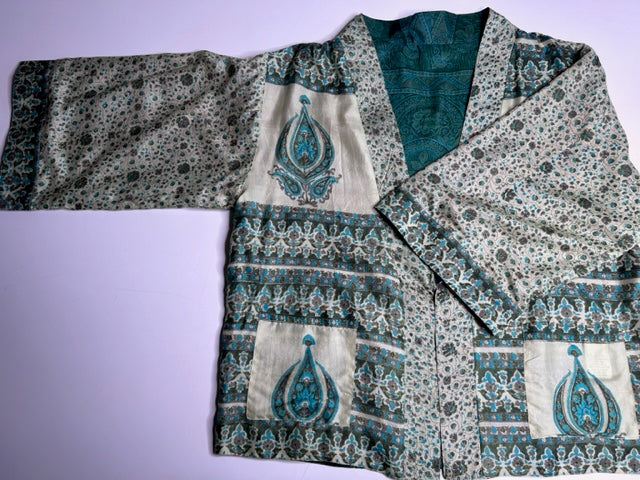 AVATARA Kimono court réversible en soie