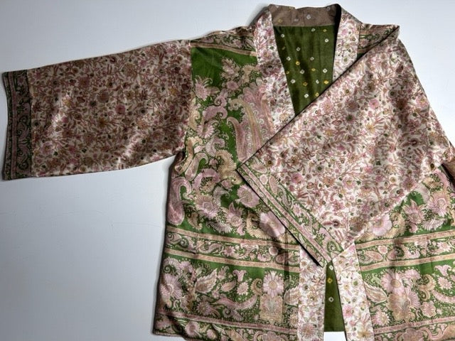 AVATARA Kimono court réversible en soie