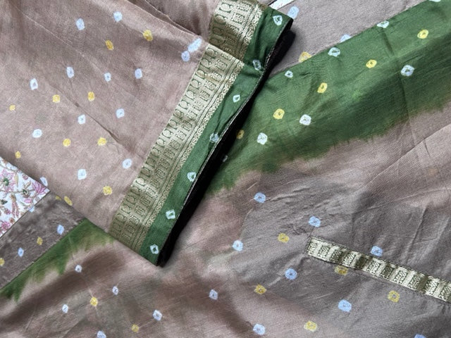 AVATARA Kimono court réversible en soie