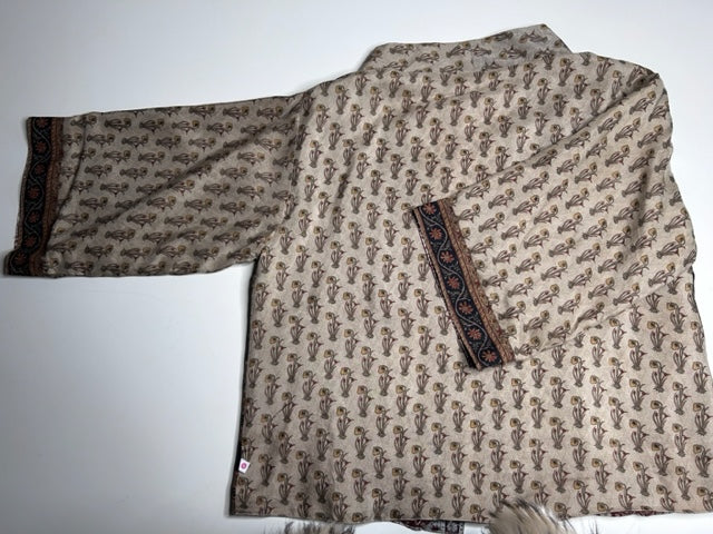 AVATARA Kimono court réversible en soie