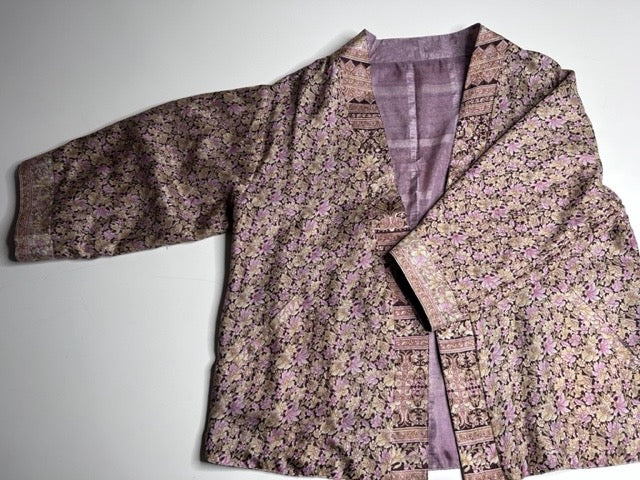 AVATARA Kimono court réversible en soie