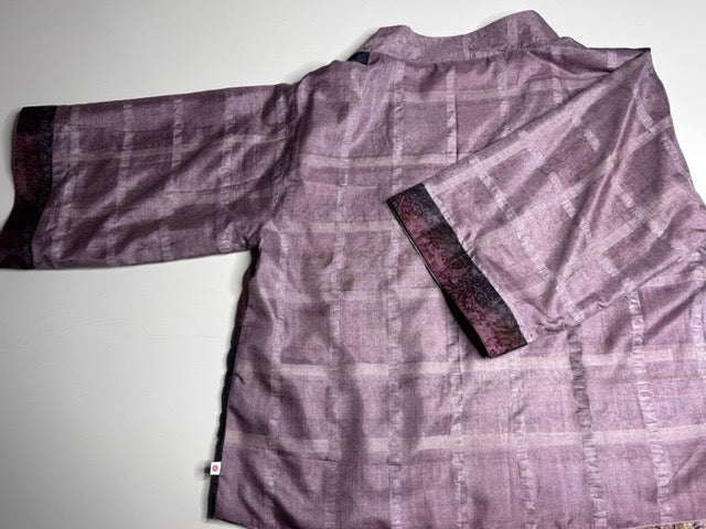 AVATARA Kimono court réversible en soie