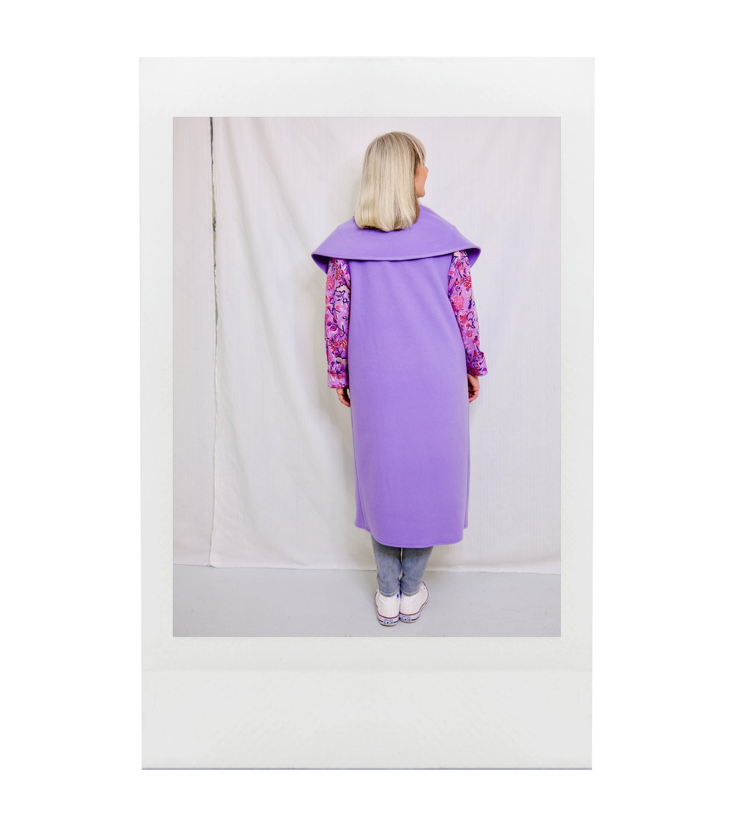 AMOUR Manteau long sans manche en laine