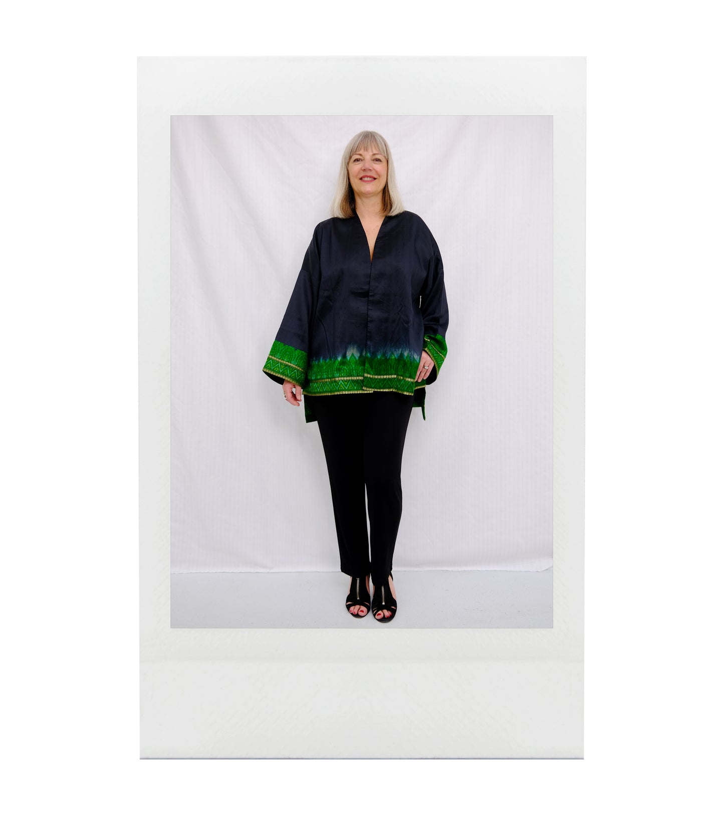 CHAKRA Kimono asymétrique soie recyclée