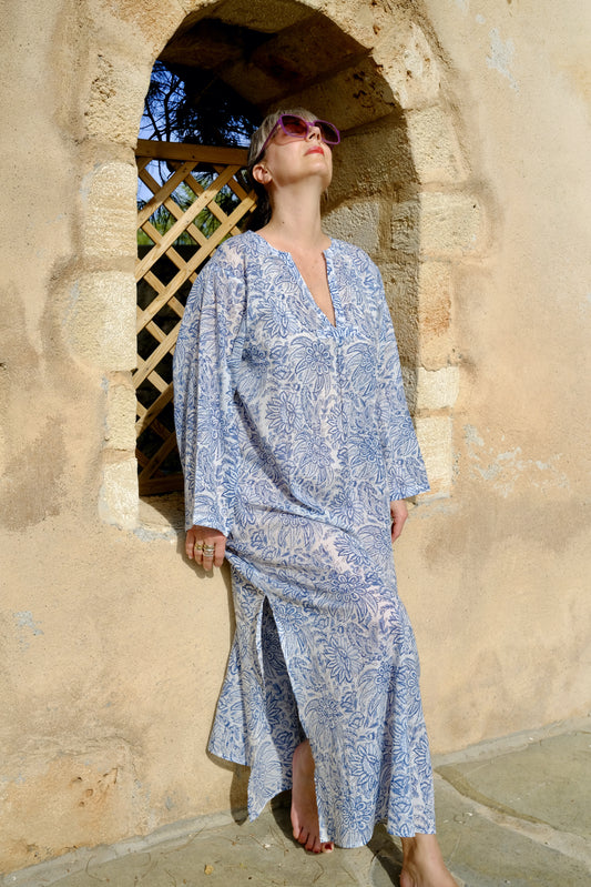 AVADHI Robe voile de coton imprimé