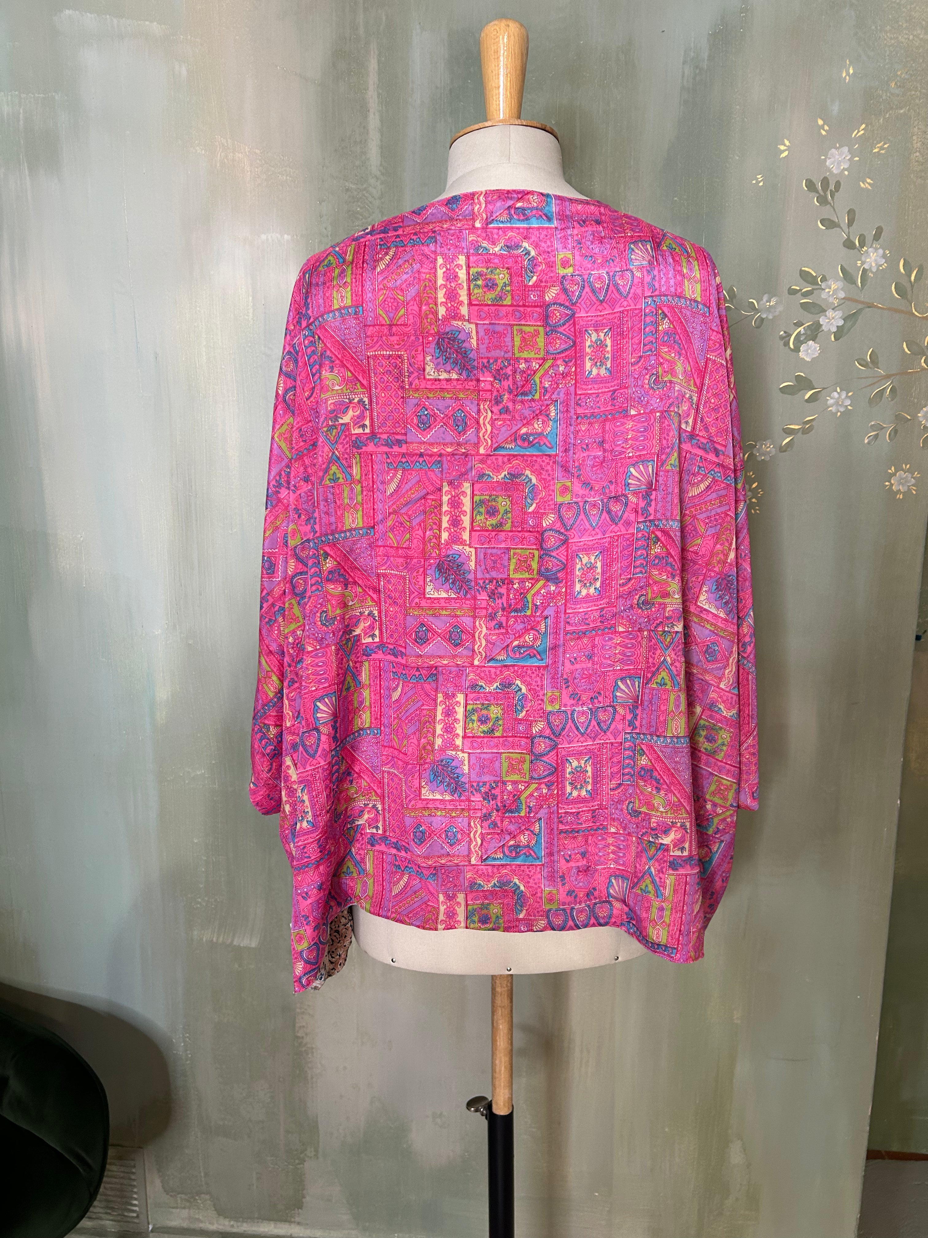 KIMONO REVERSIBLE MIX SOIE