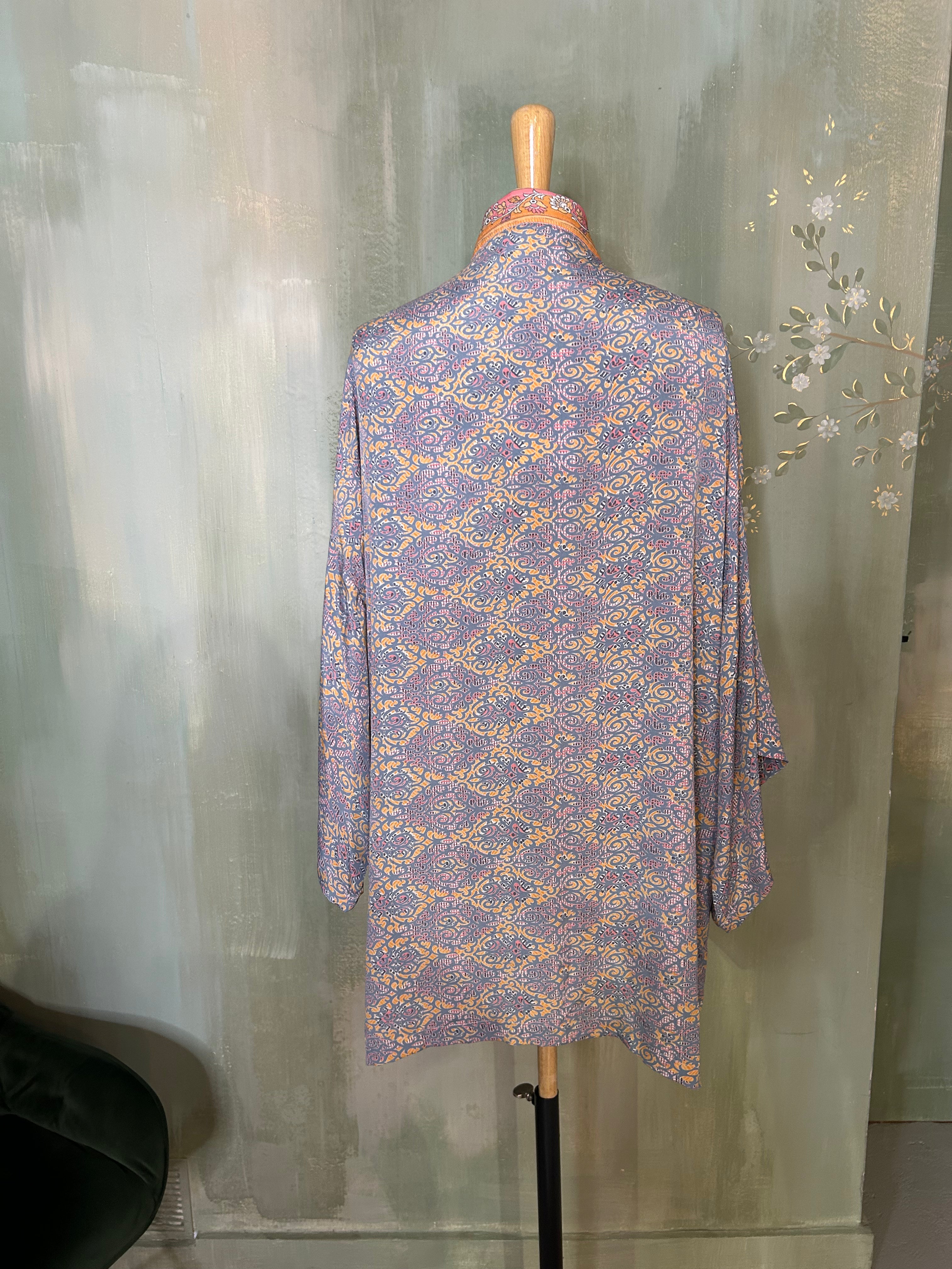 KIMONO MI-LONG MIX SOIE