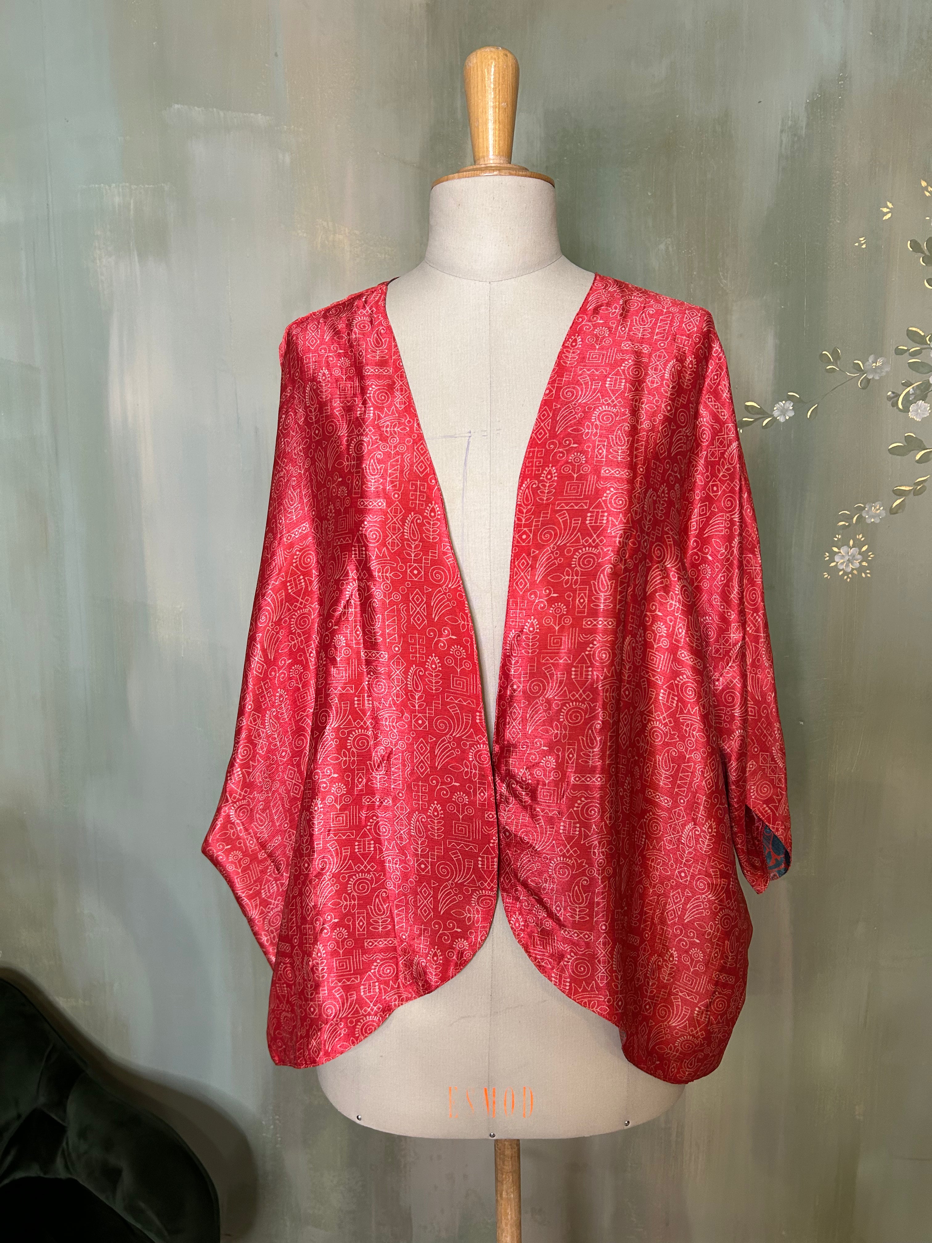 KIMONO REVERSIBLE MIX SOIE