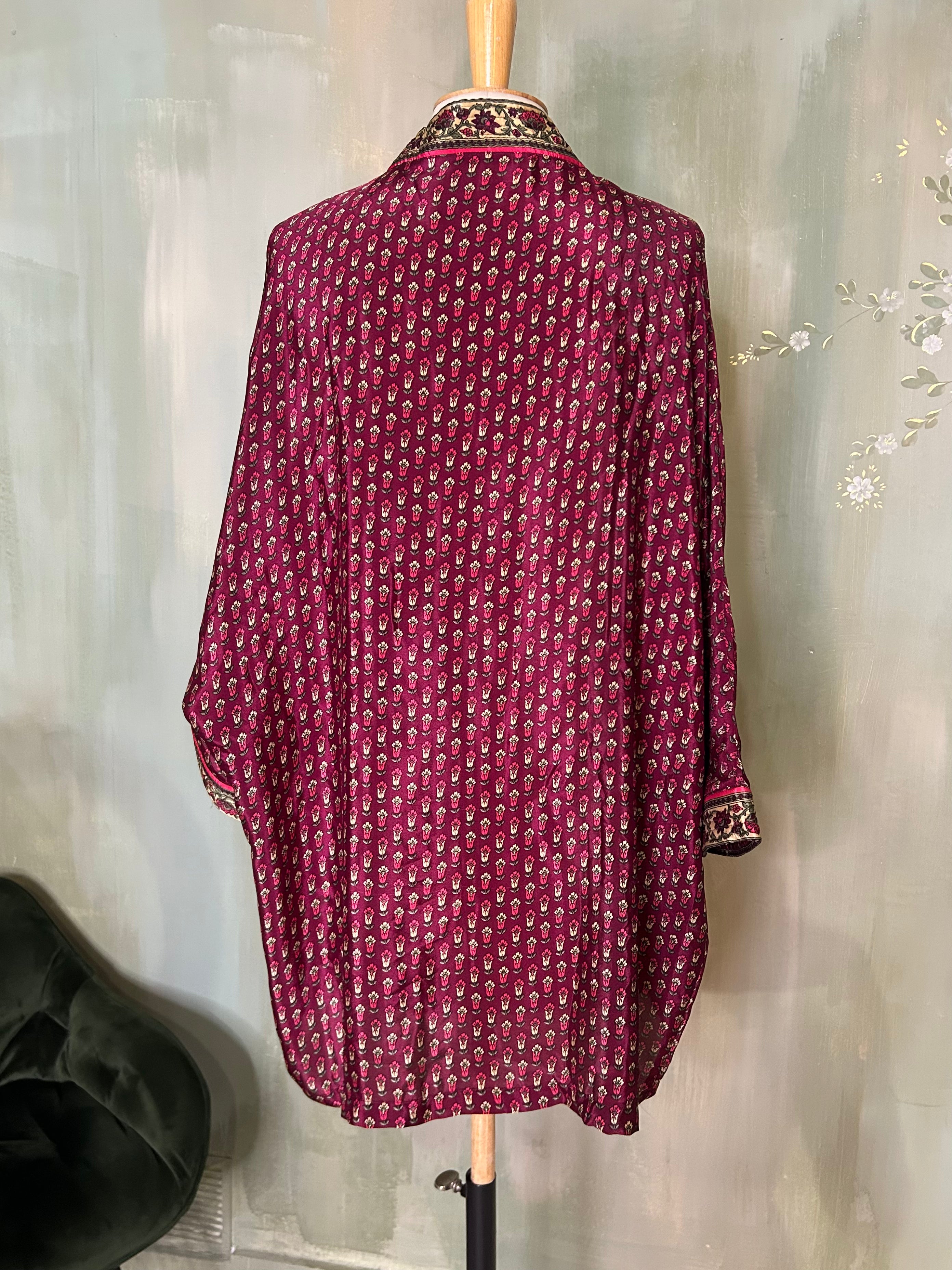 KIMONO MI-LONG MIX SOIE