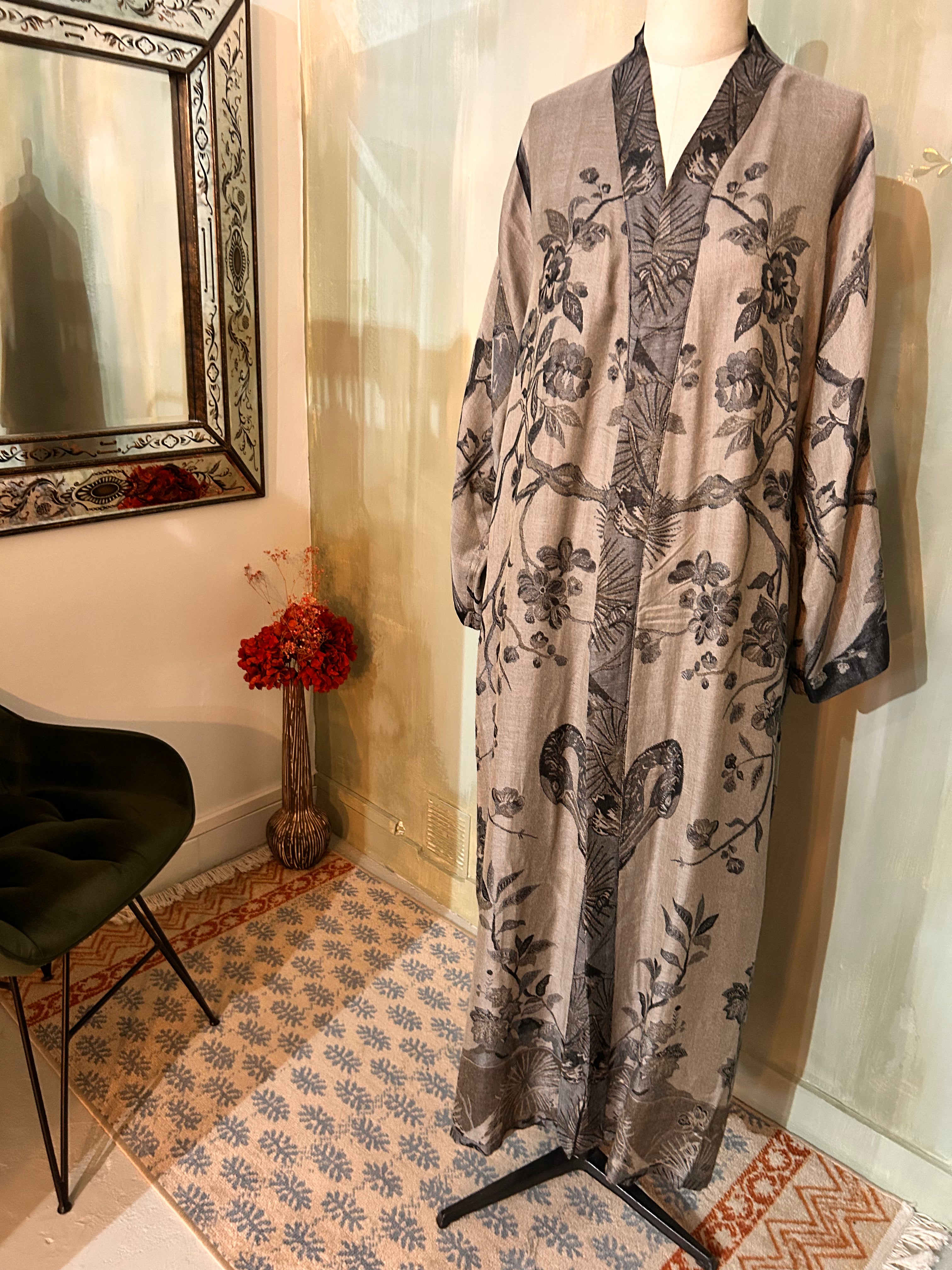 Kimono réversible cachemire & soie de bambou