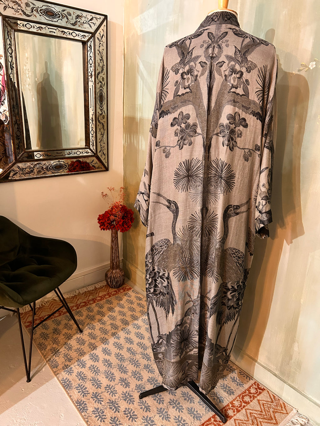 Kimono réversible cachemire & soie de bambou