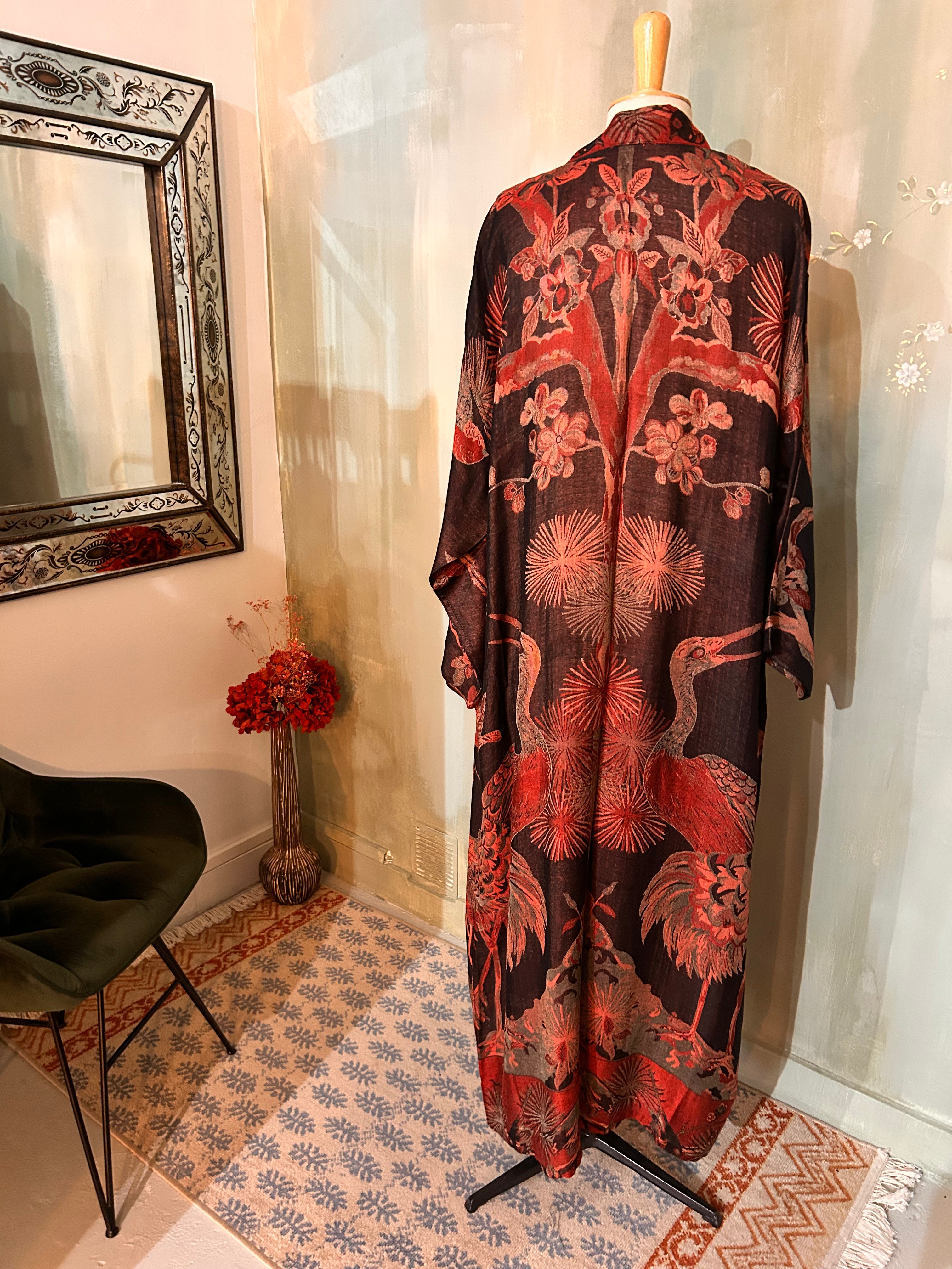 Kimono réversible cachemire & soie de bambou