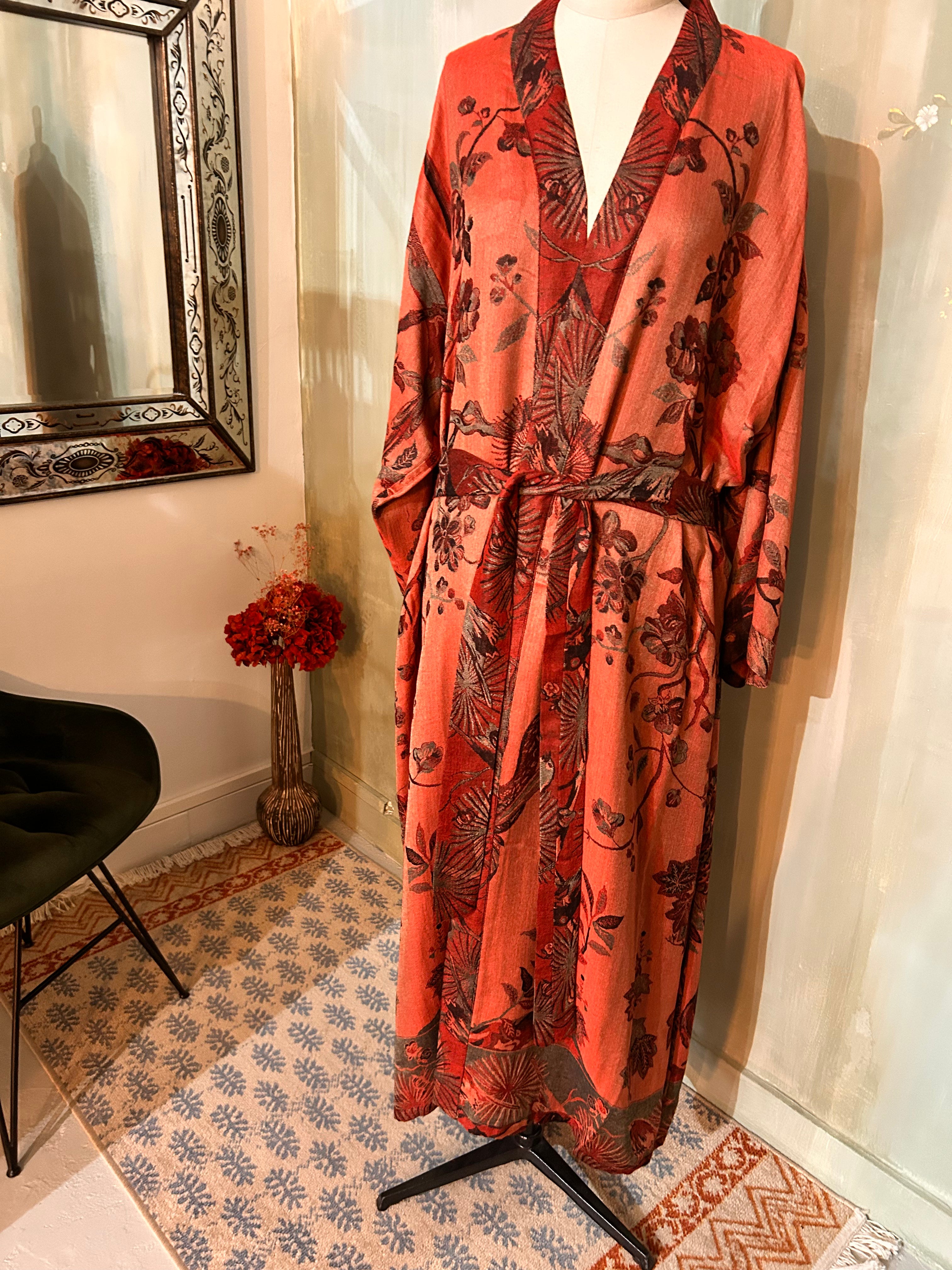 Kimono réversible cachemire & soie de bambou