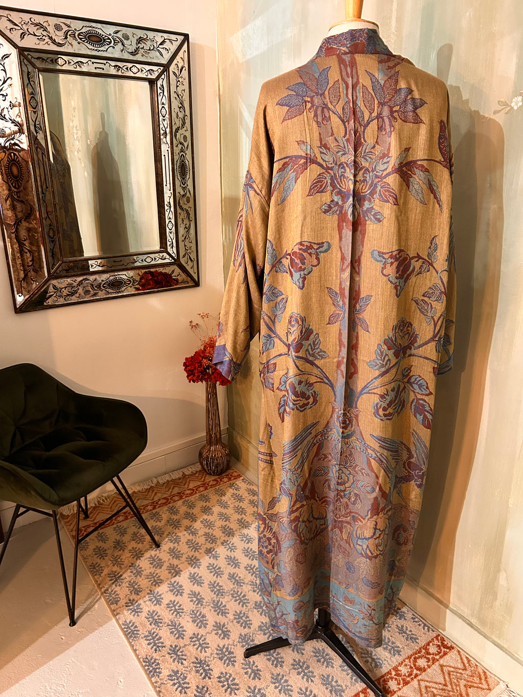 Kimono réversible cachemire & soie de bambou