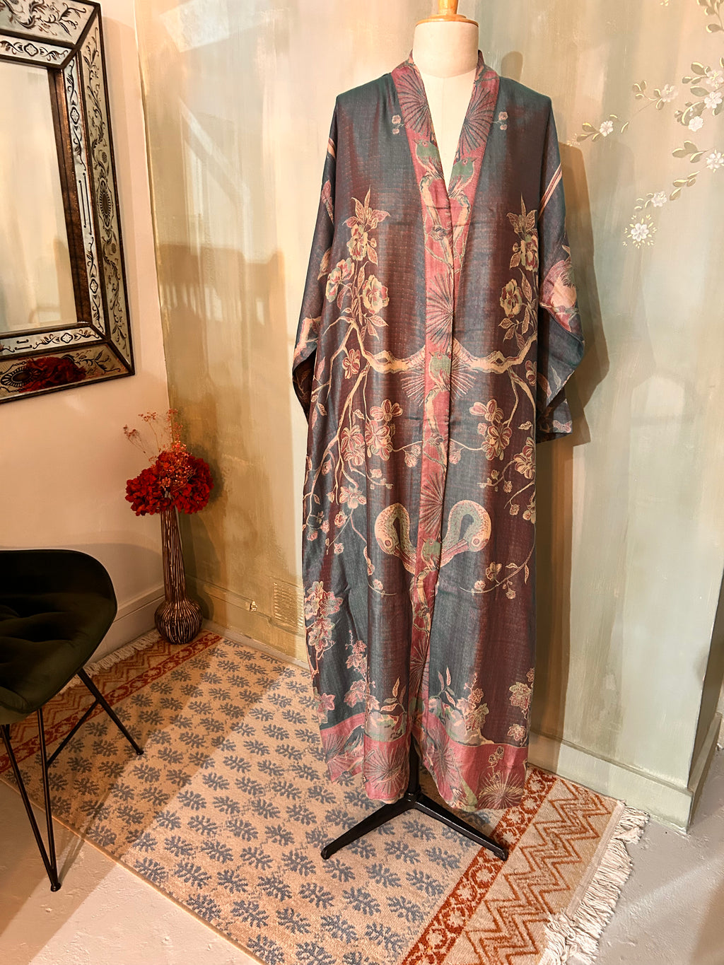 Kimono réversible cachemire & soie de bambou