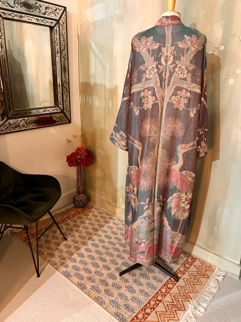 Kimono réversible cachemire & soie de bambou