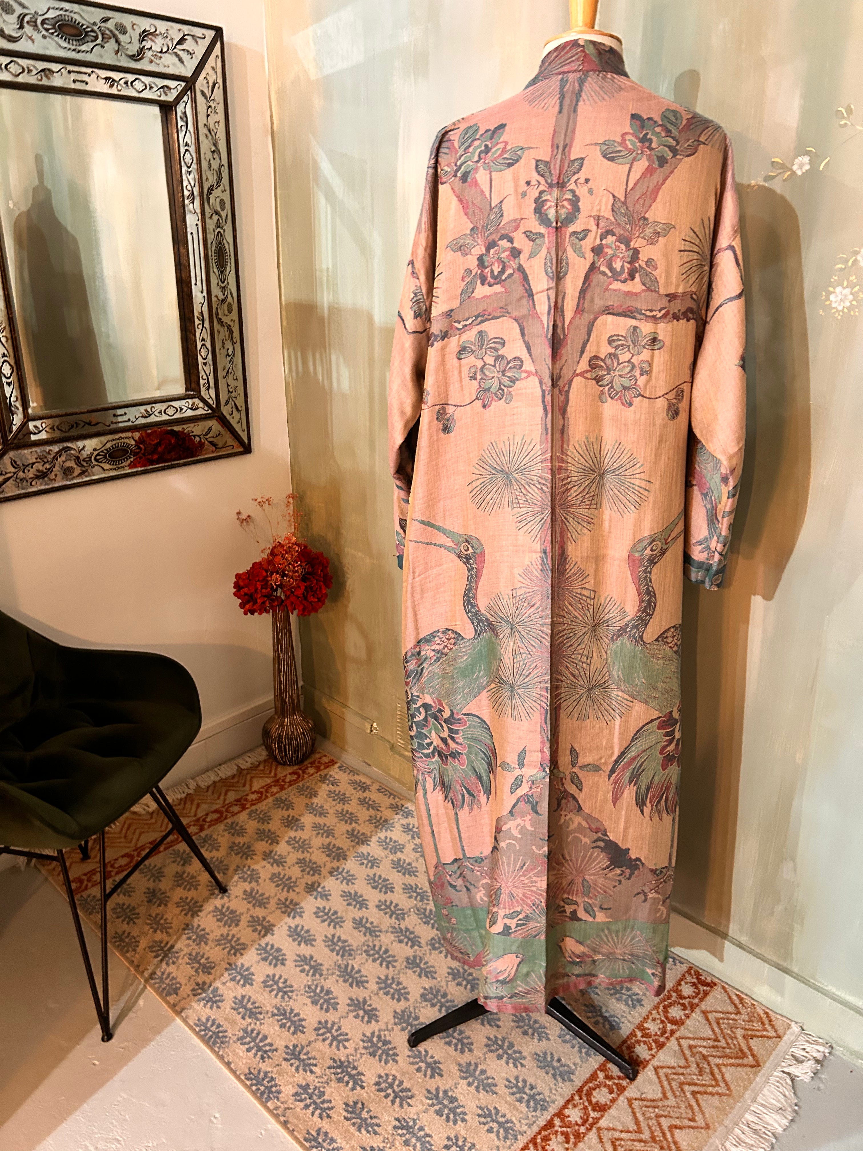 Kimono réversible cachemire & soie de bambou