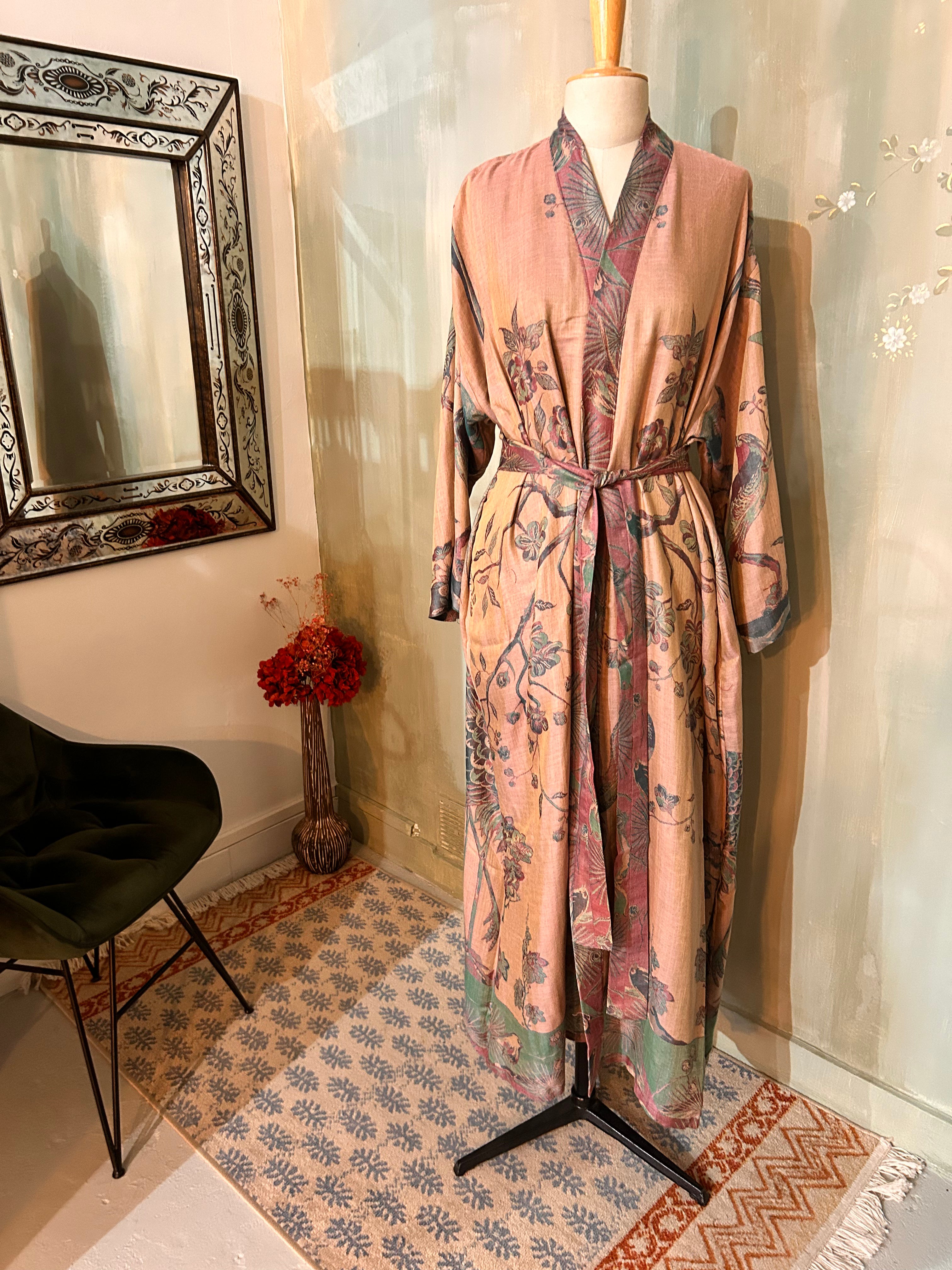 Kimono réversible cachemire & soie de bambou