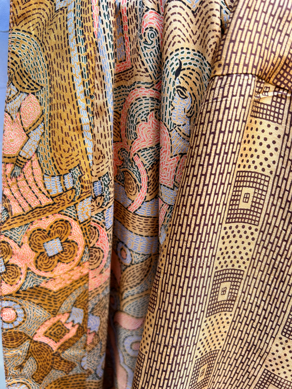 Kimono-veste réversible soie vintage