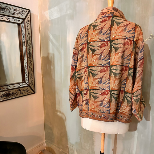 Kimono-veste réversible soie vintage