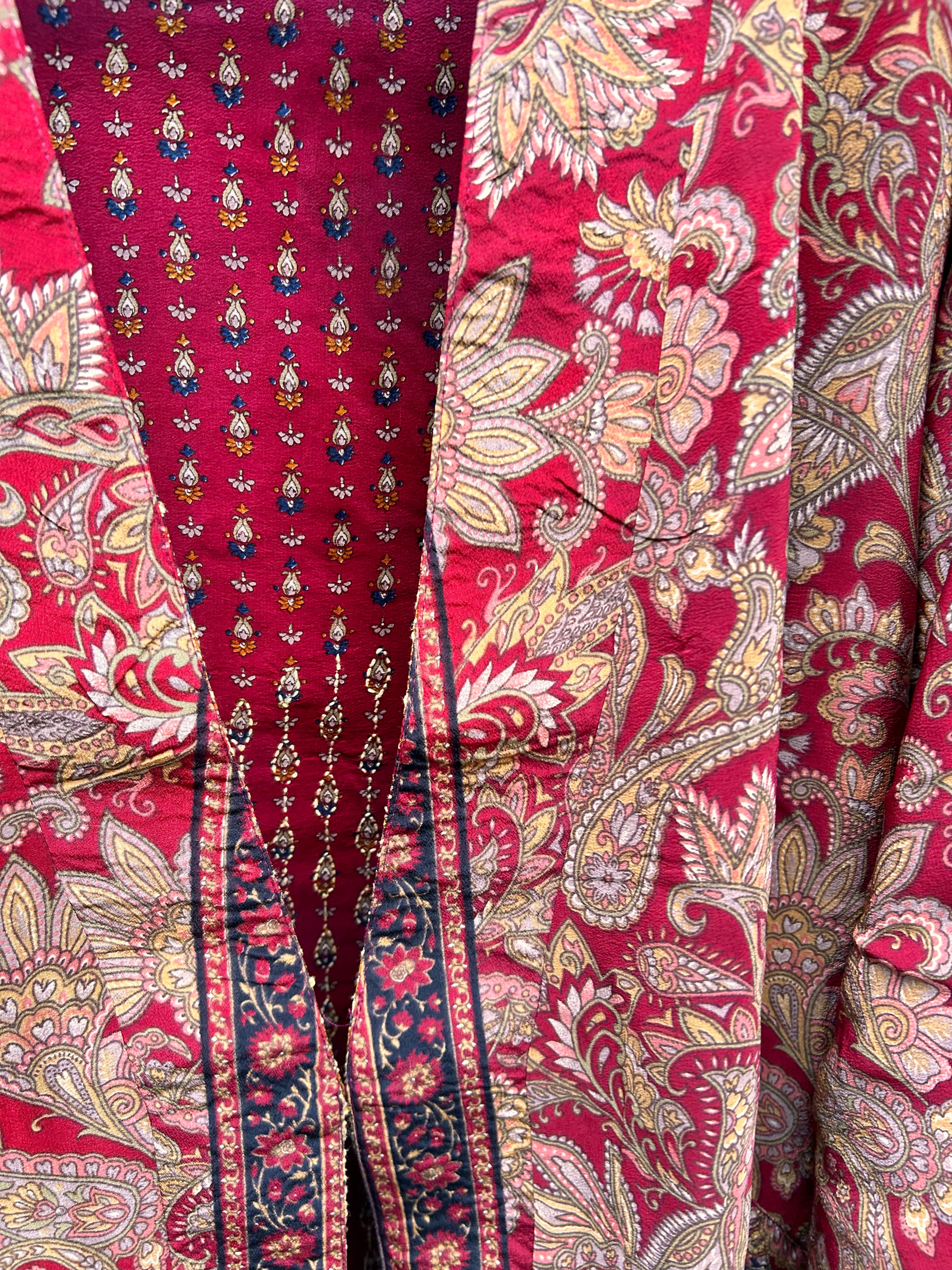 Kimono-veste réversible soie vintage