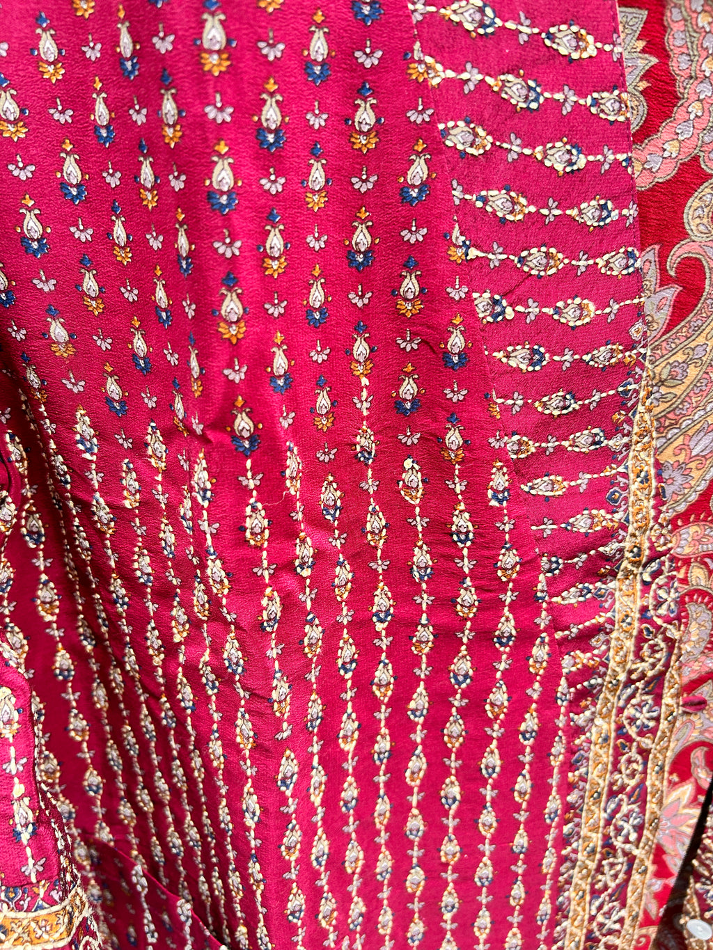 Kimono-veste réversible soie vintage