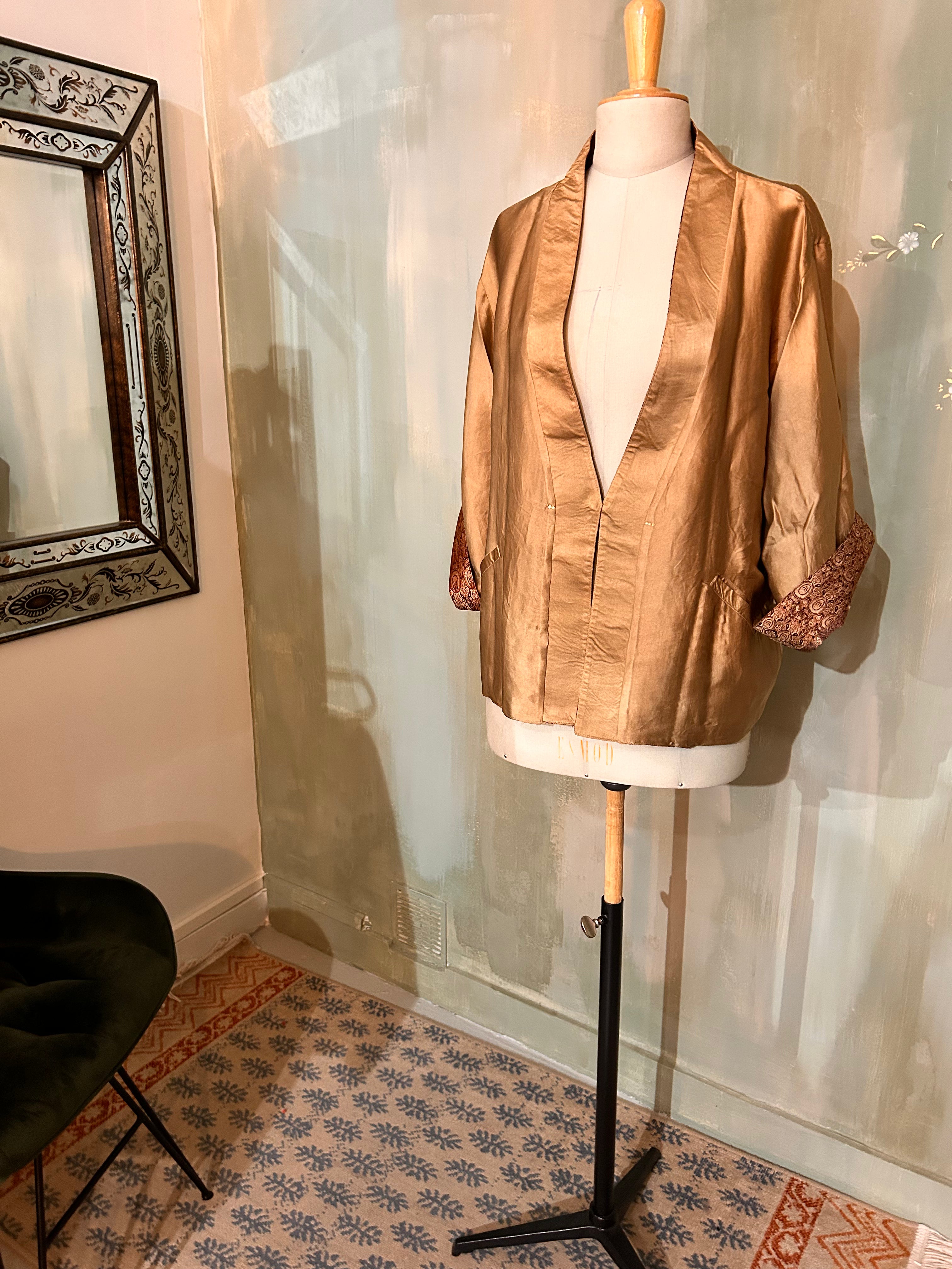 Kimono-veste réversible soie vintage