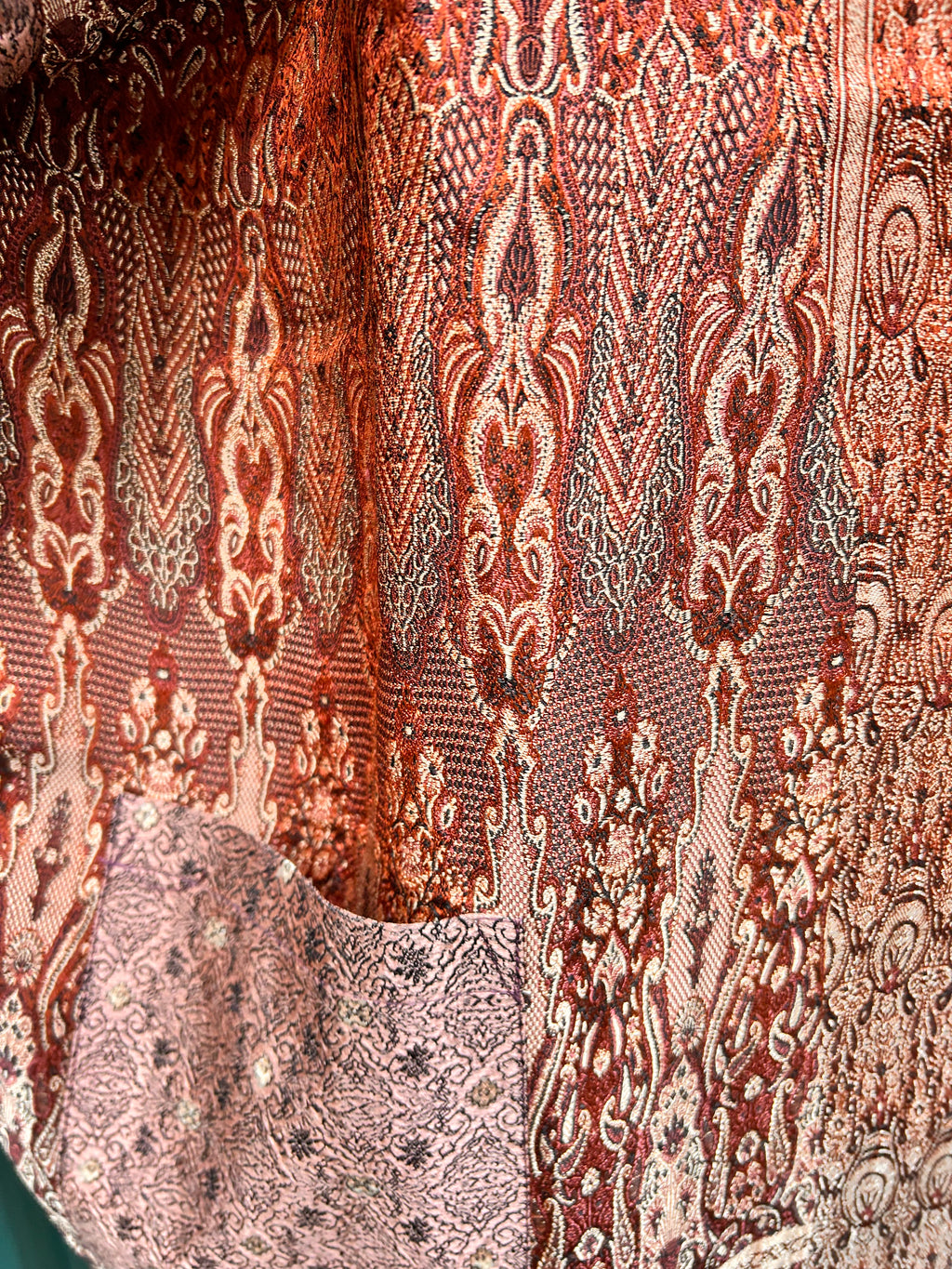 Kimono-veste réversible soie vintage