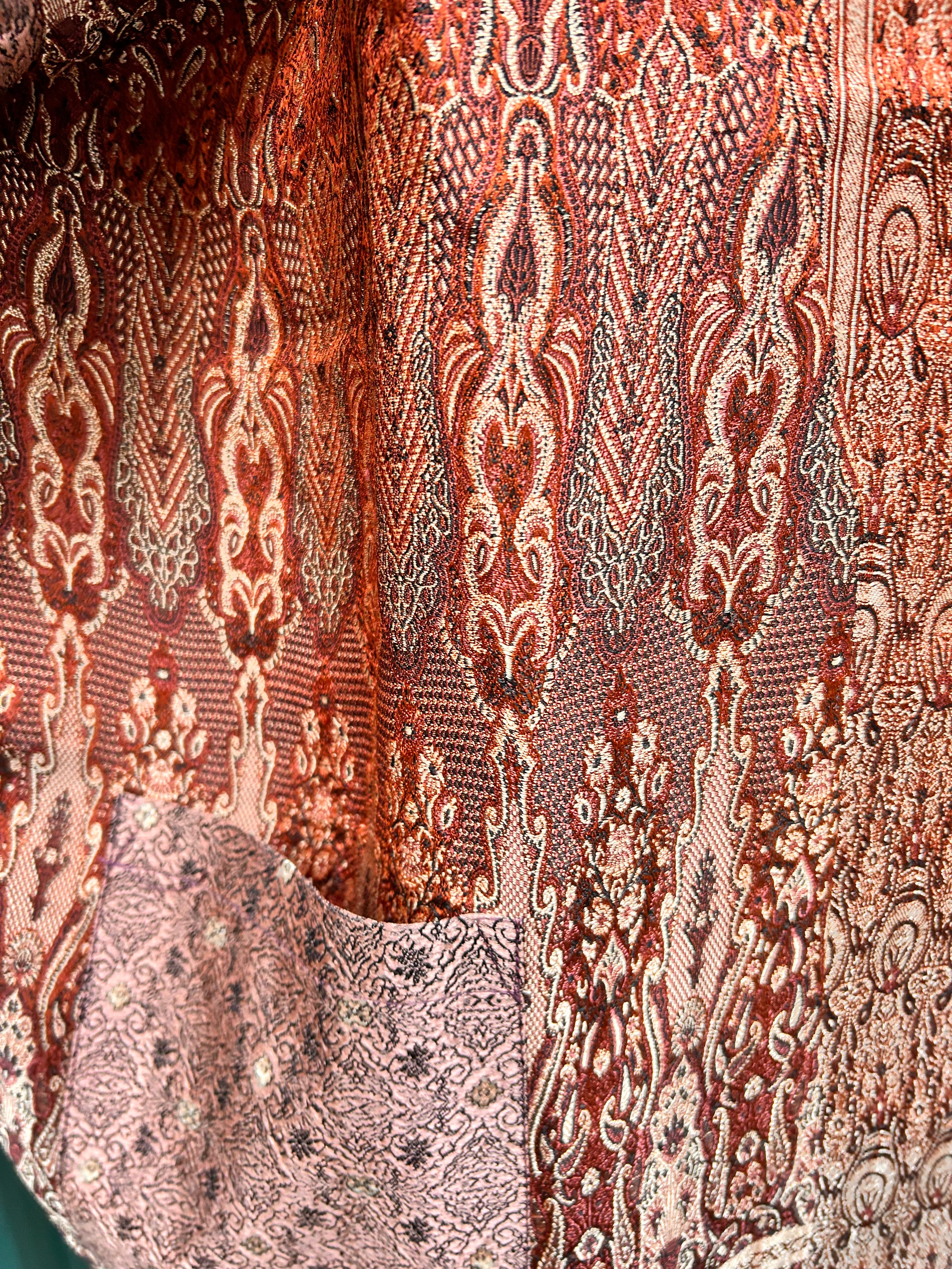 Kimono-veste réversible soie vintage