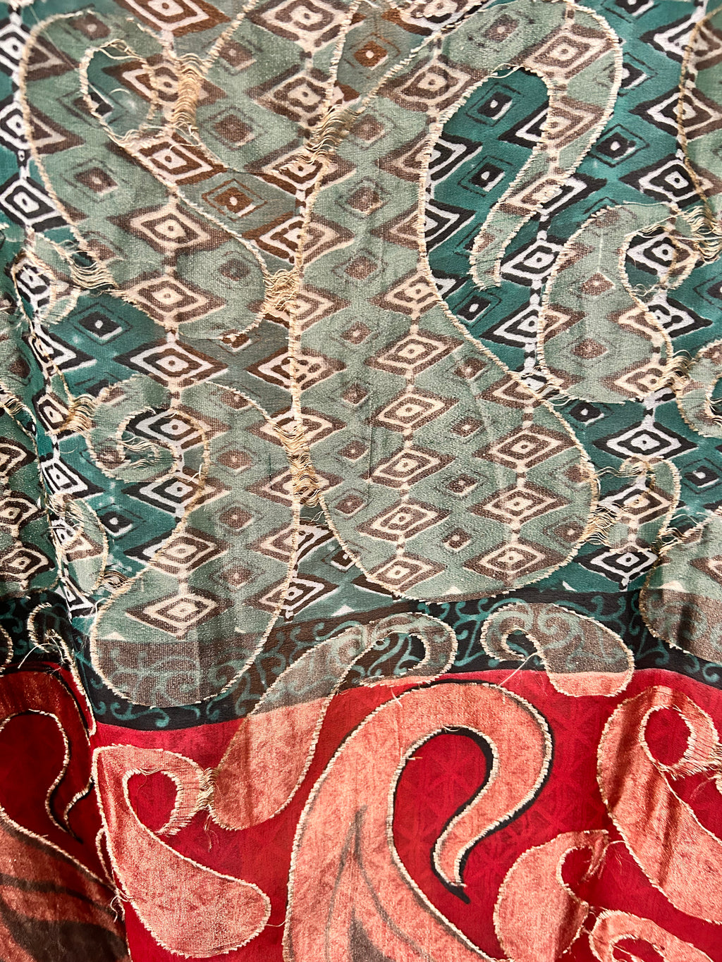 Kimono-veste réversible soie vintage