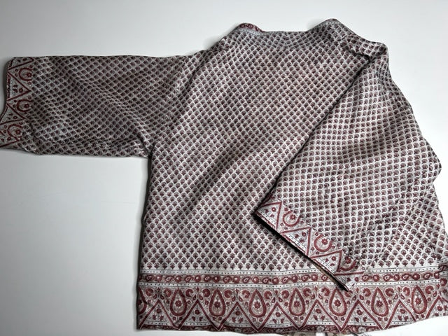 AVATARA Kimono court réversible en soie