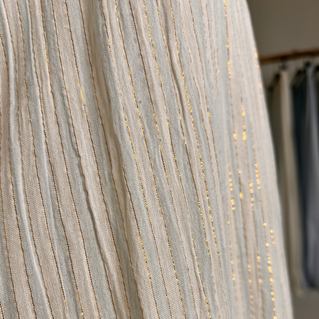 YUME Robe longue kurta en coton rayé