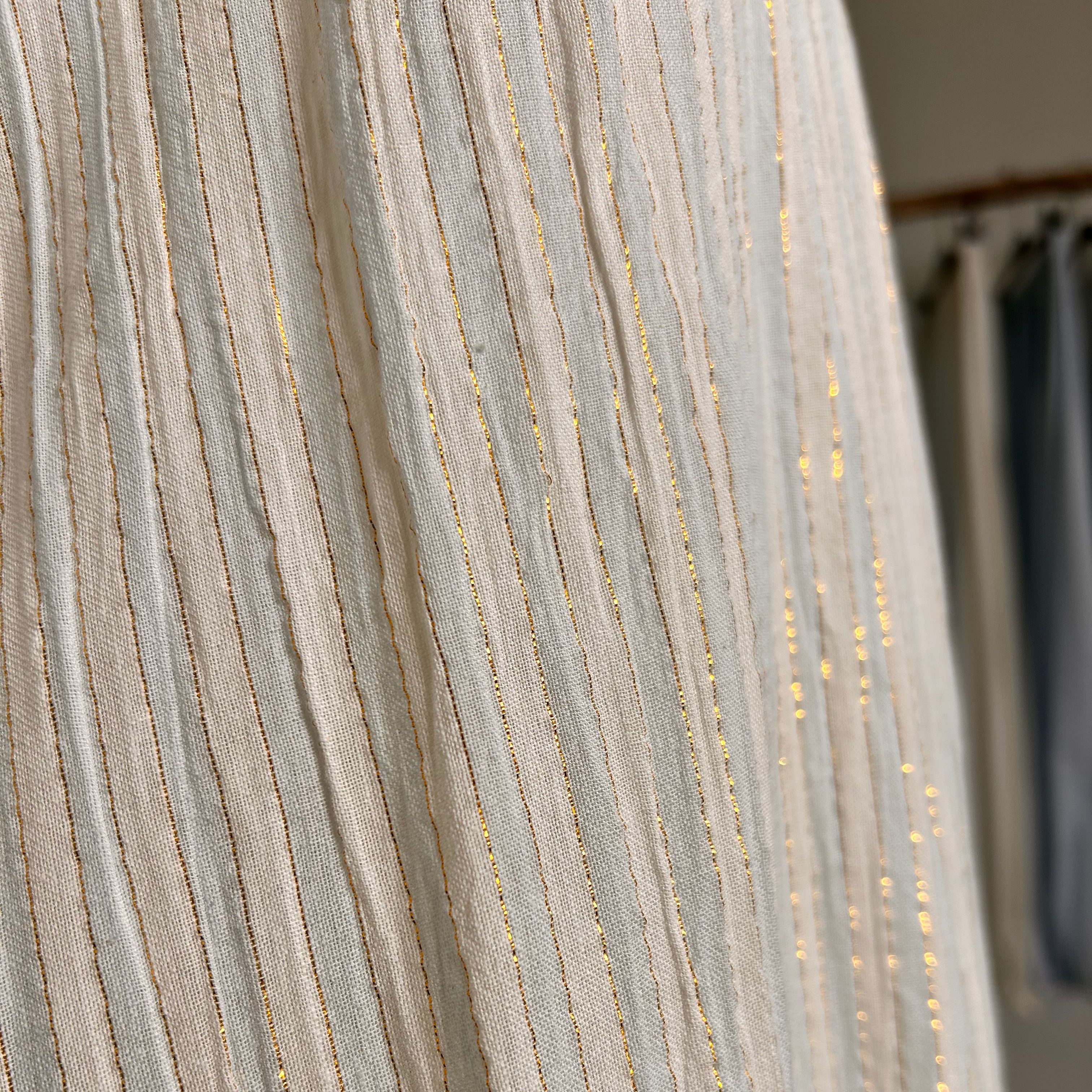 YUME Robe longue kurta en coton rayé