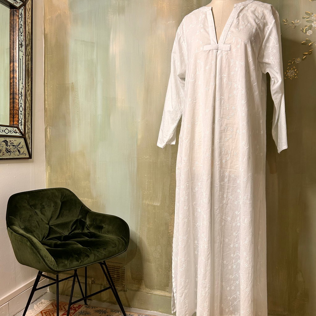 YUME Robe longue kurta en broderie anglaise