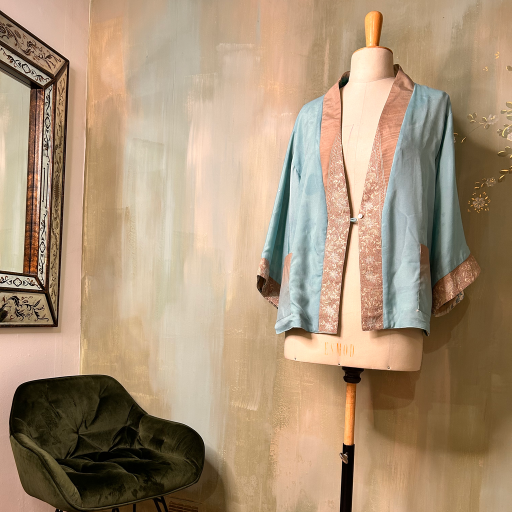 SAKI Veste/Kimono en sari en soie vintage