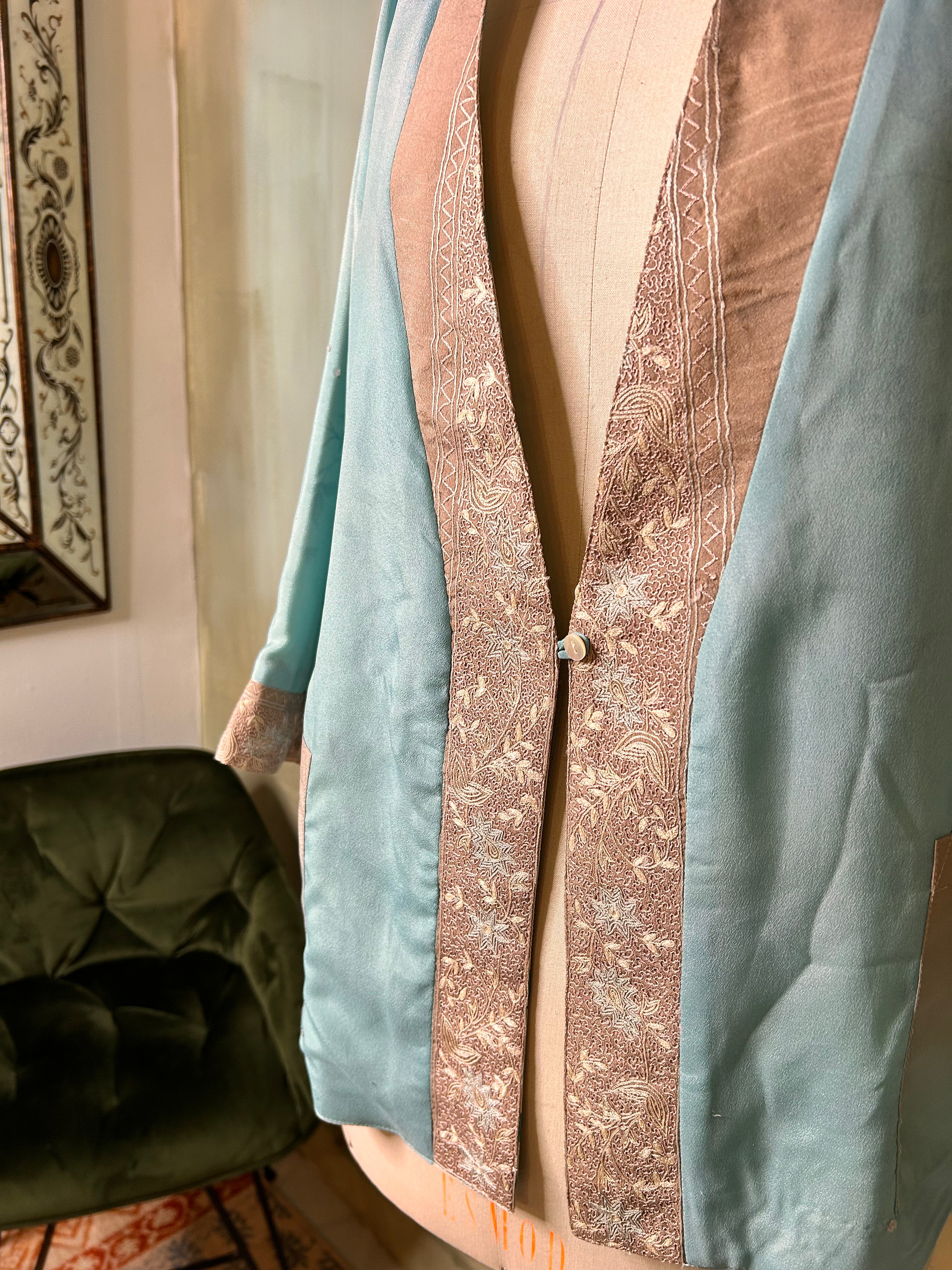 Kimono-veste réversible soie vintage