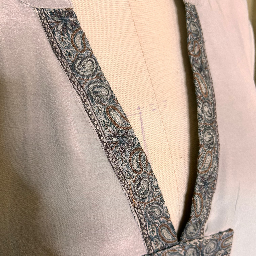 YUME Robe longue kurta en sari en soie vintage