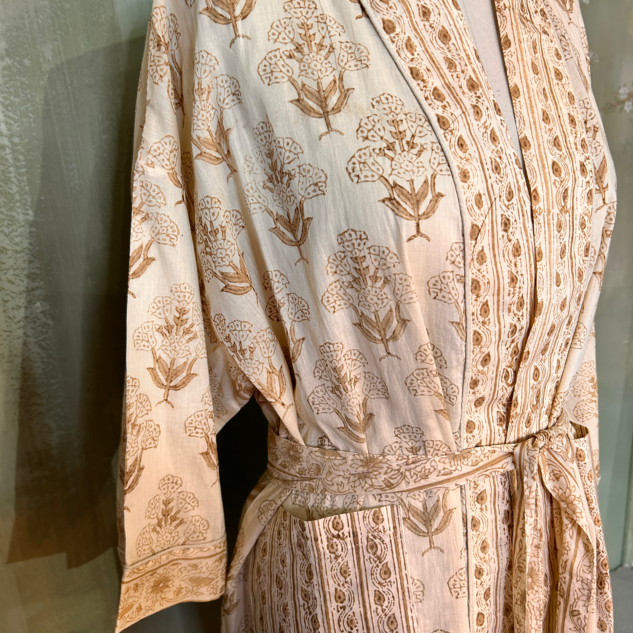 NAGOMI Kimono en coton imprimé à la main