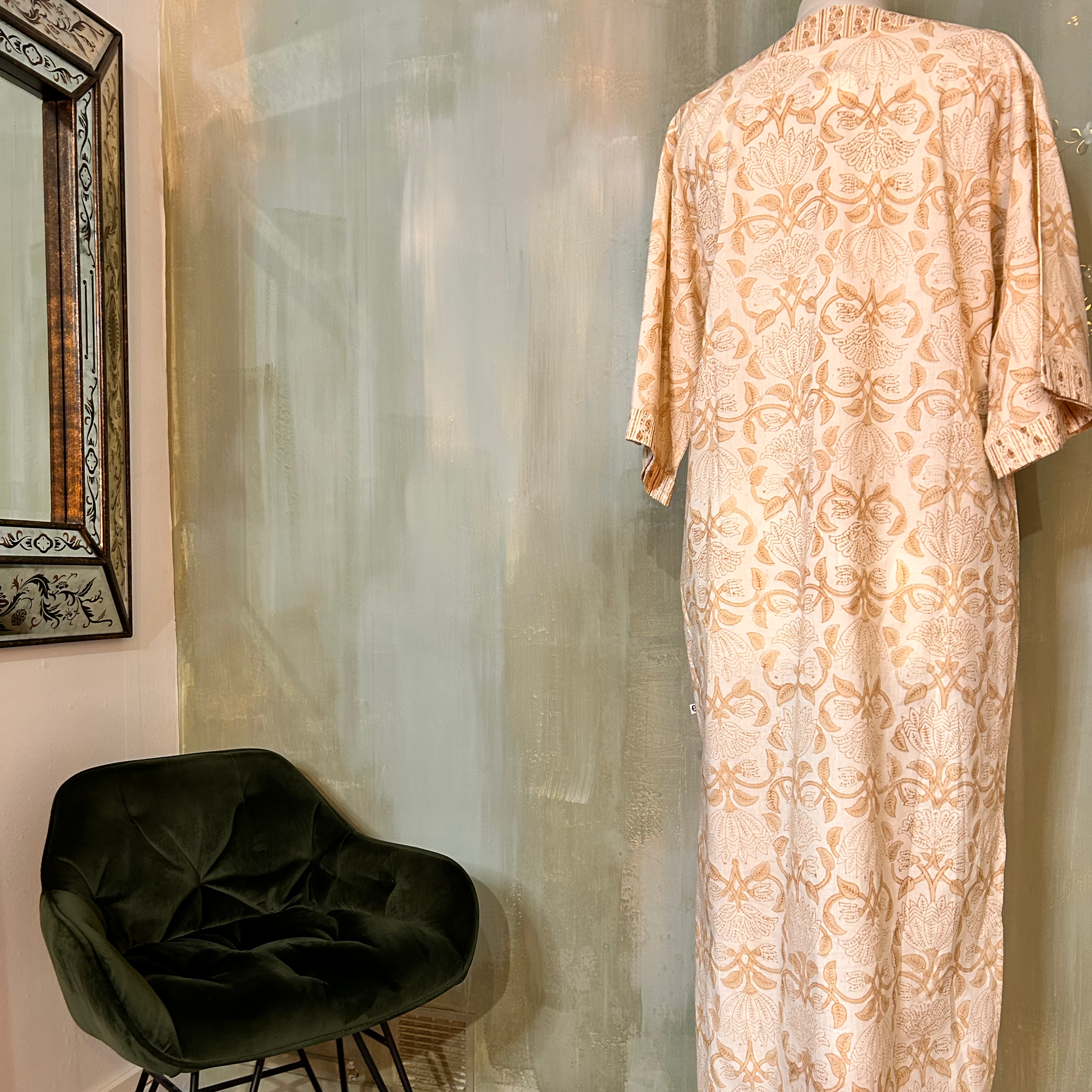 NAGOMI Kurta en coton imprimé à la main