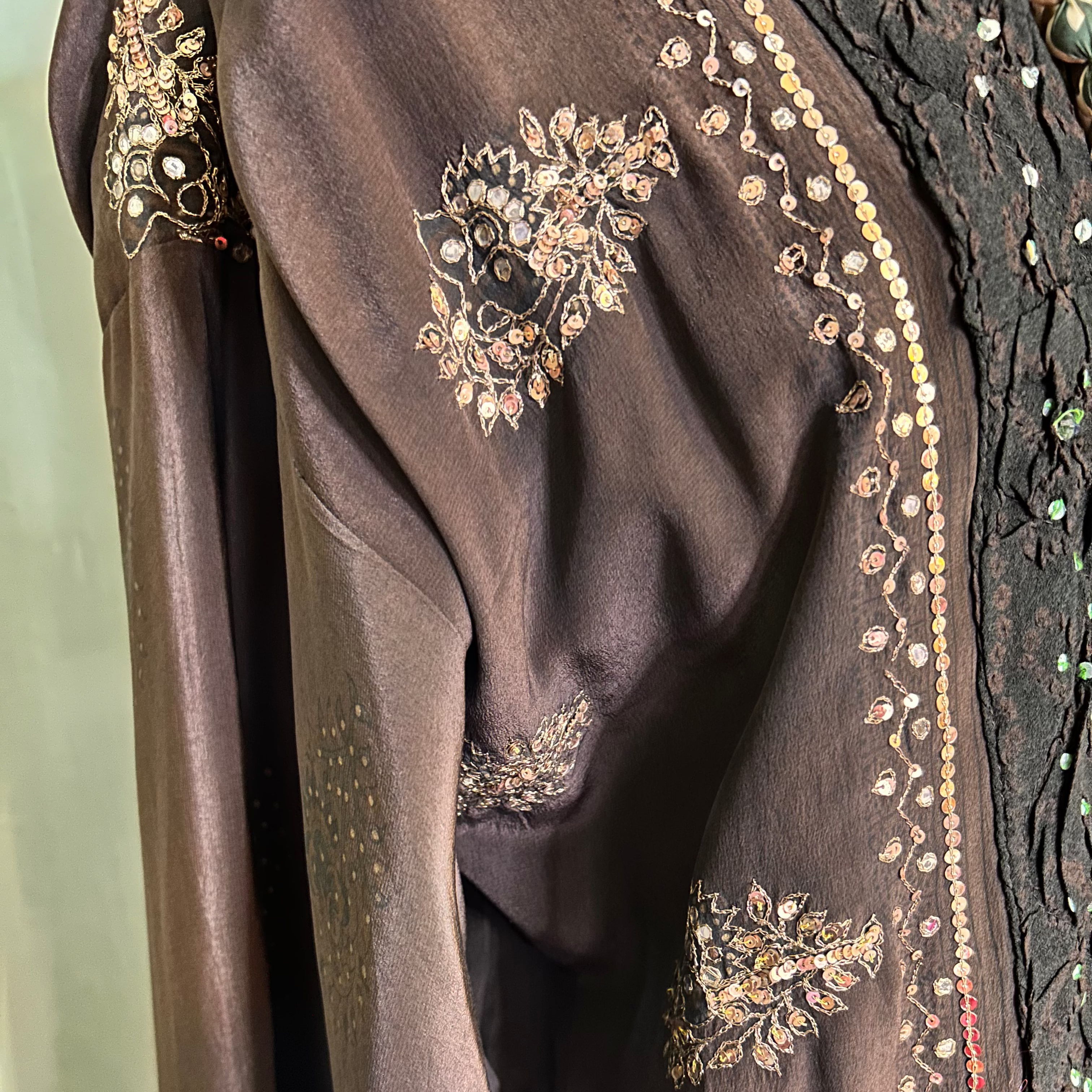 ANAYA Kimono long en soie brodée